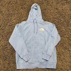 The North Face Womens Hoodie Blue Bear Graphic‎ Pullover Sweatshirt